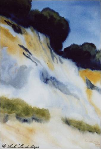 Kreidefelsen auf Rügen, Aquarell