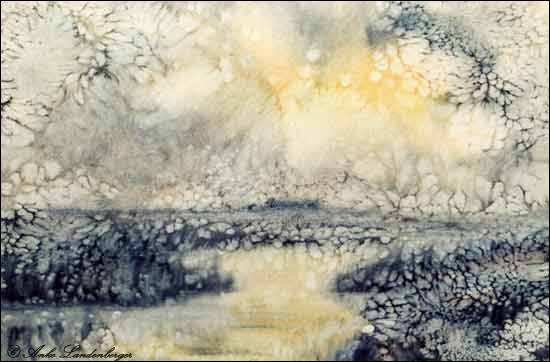Halligenwinter, Aquarell